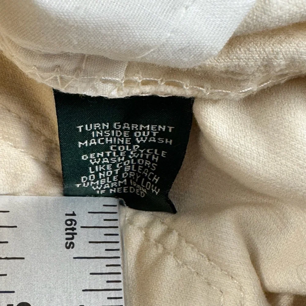 Lauren Ralph Lauren Pants Womens 4P White Premier Straight Corduroy Stretch RLL